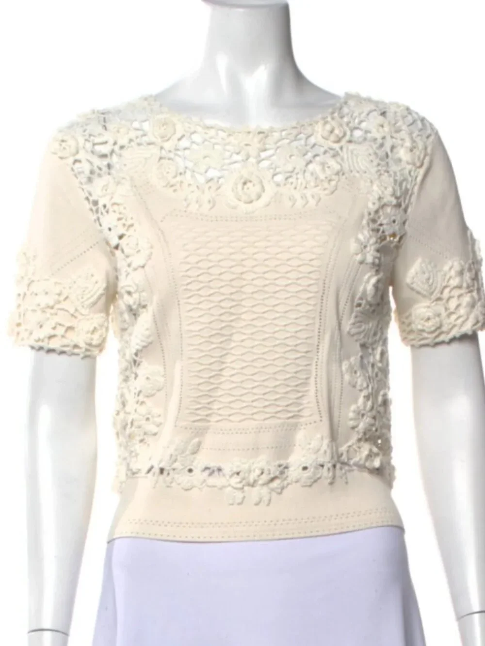 NWOT ULLA JOHNSON Stella Short Sleeve Knit Top Sweater in Pristine S $750